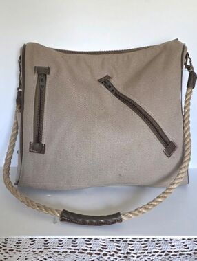 Hartmann Luggage Neutral Canvas Overnight Bag Travel Bag with Rope Strap